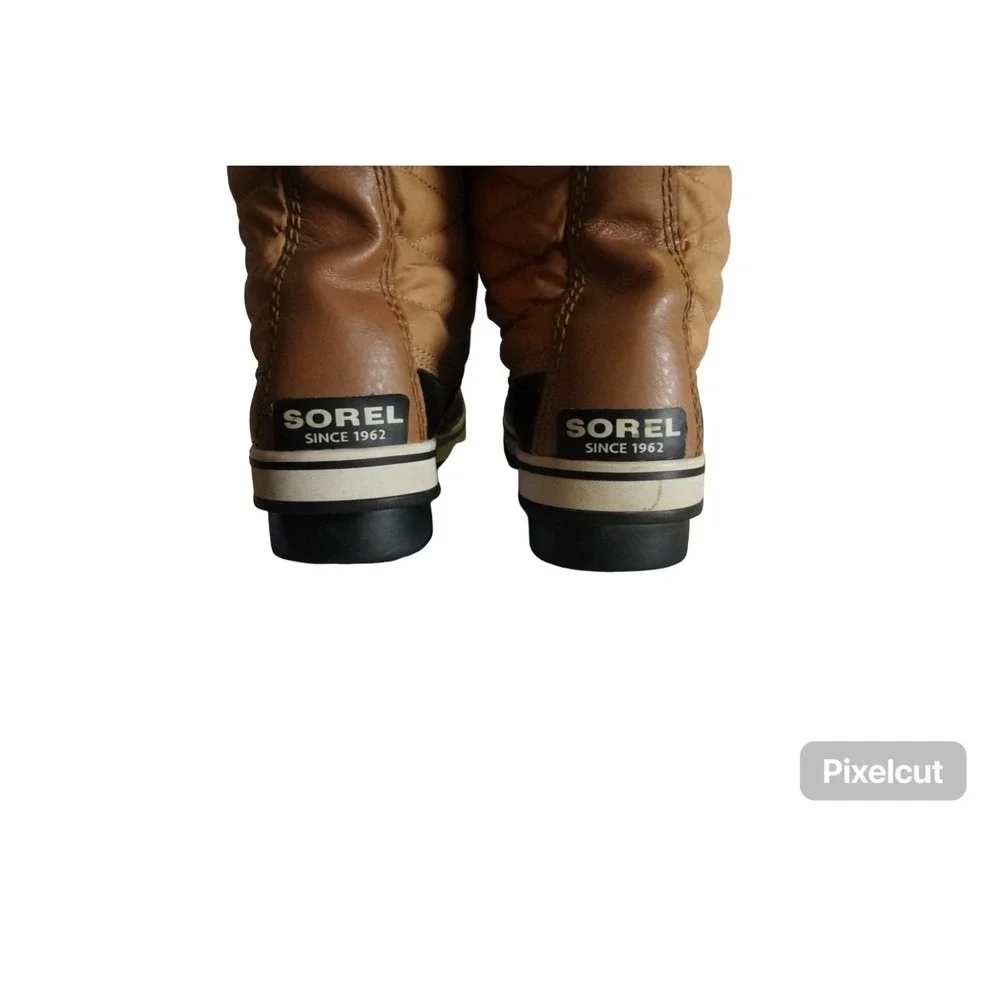 Sorel Tofino II NL2332-373 Womens Snow Boots 9.5 Brown Fur Lace-Up Mid Calf Boot